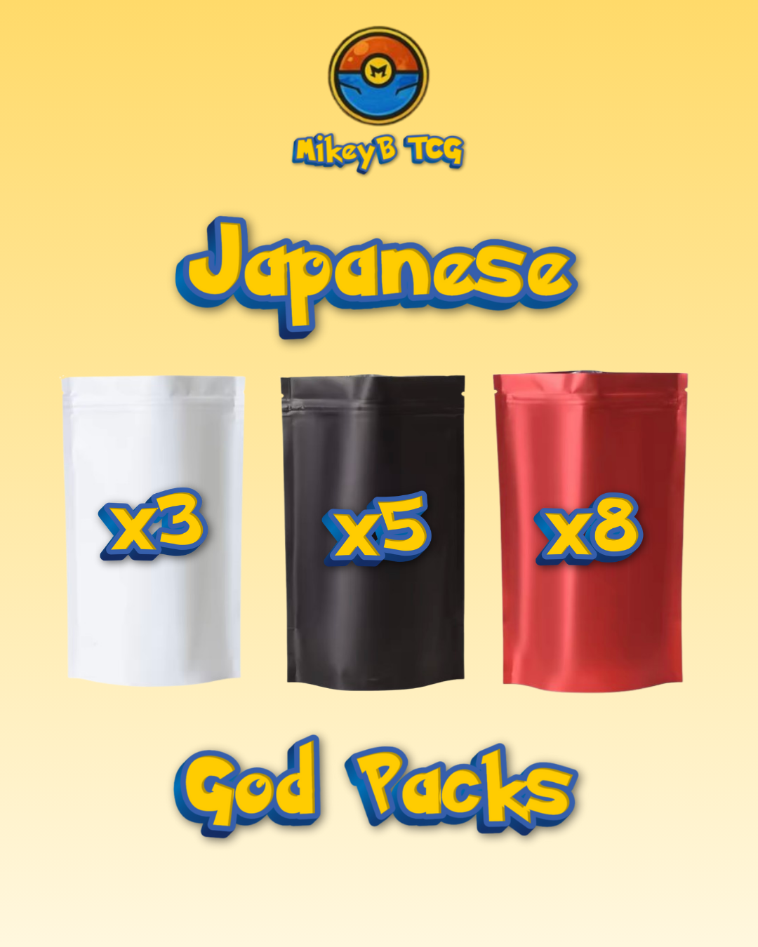 MikeyB TCG Japanese AR+ God Packs - Pokemon TCG