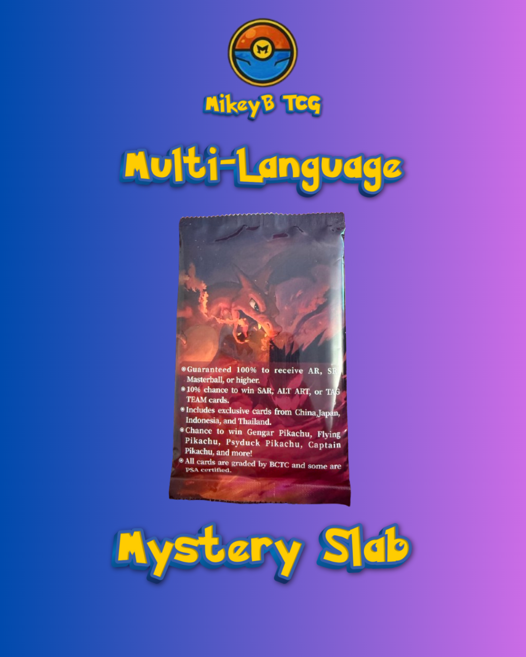 MikeyB TCG's Slabs - 1x Mystery Graded Slab